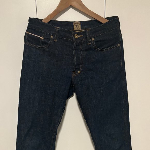 PRPS Indigo Selvedge Denim Button Fly Straight Leg - Picture 1 of 12